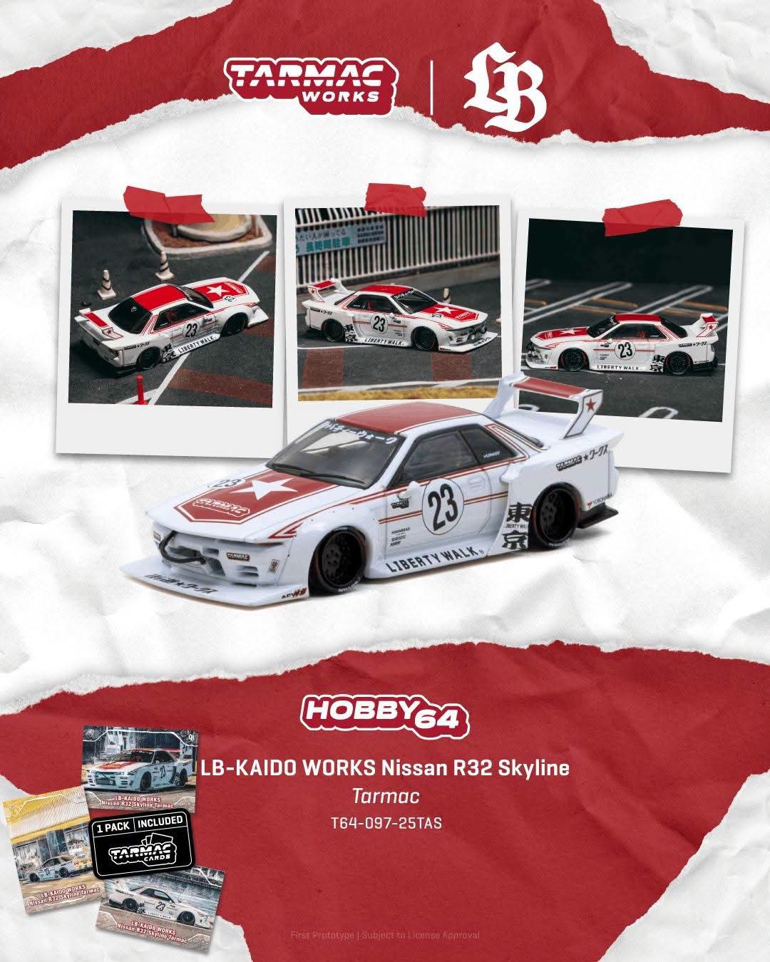 Tarmac Works 1:64 LB-KAIDO WORKS Nissan R32 Skyline Tarmac