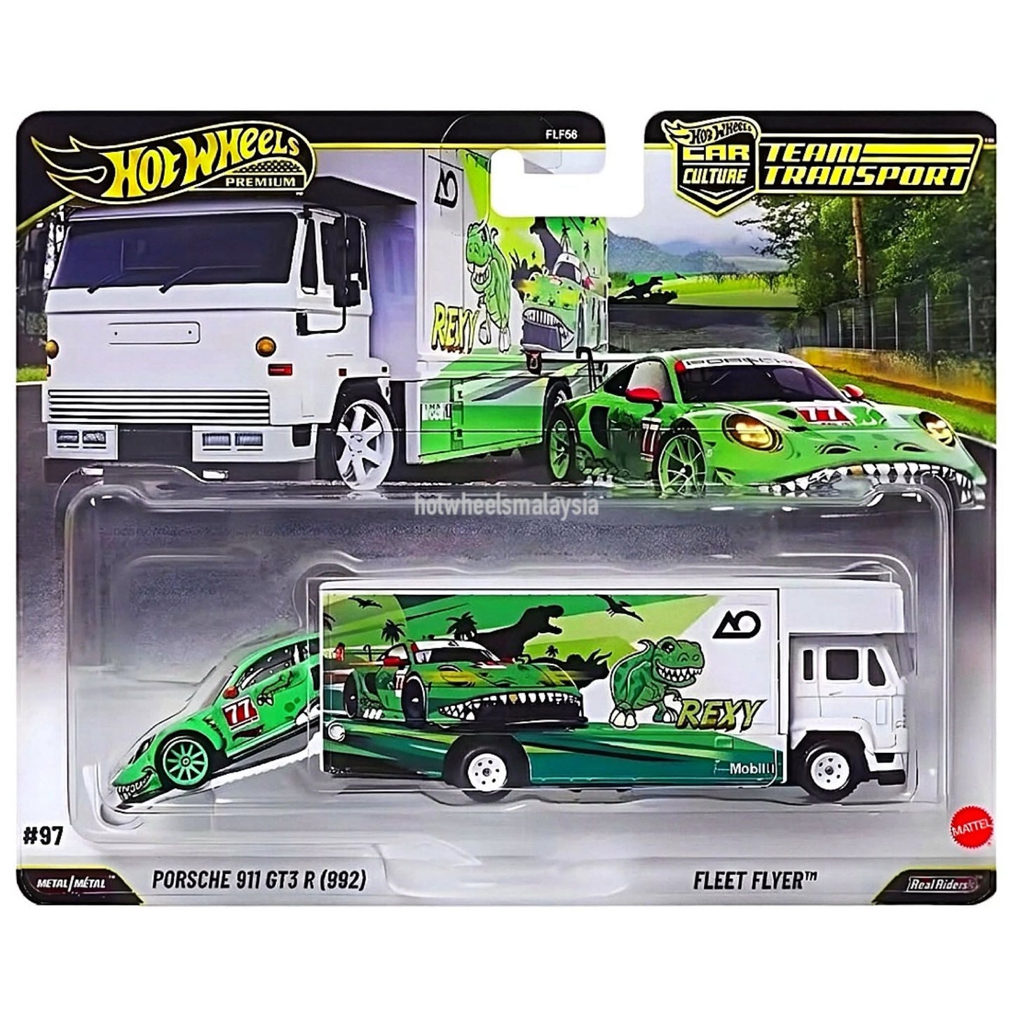 Hot Wheels 1:64 2026 Team transport Porsche 911 GT3 R 992 (Rexy) + Fleet Flyer