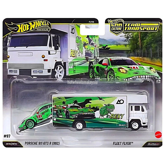 Hot Wheels 1:64 2026 Team transport Porsche 911 GT3 R 992 (Rexy) + Fleet Flyer