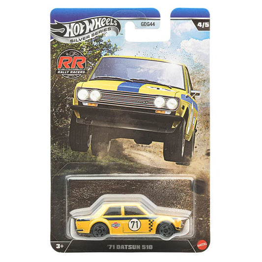 Hot Wheels 1:64 Silver Series Rally Racers '71 Datsun 510 4/5