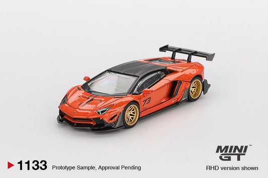 Mini GT 1:64 LB★WORKS Lamborghini Aventador Limited Edition Orange MDX 2025 #1133
