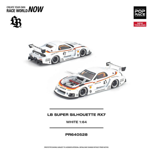 Pop Race 1:64 LB Super Silhouette RX7 (FD3S) White