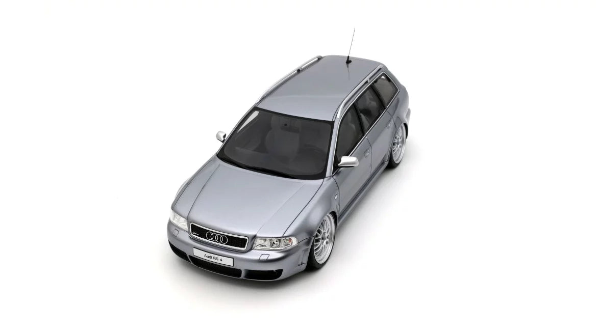 Ottomobile 1:18 Audi RS 4 (B5) Avant "stanced" Avus Silver 2025 *Resin Series* OT1396