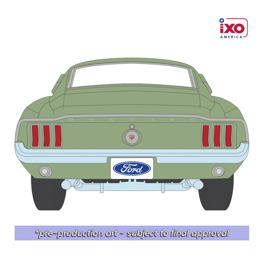IXO America 1:64 1967 Ford Mustang GT Fastback Lime Gold Metallic