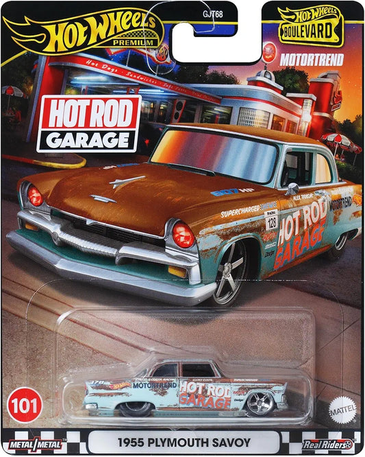Hot Wheels 1:64 Boulevard 1955 Plymouth Savoy Premium #101 Hot Rod