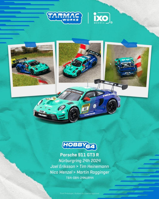 Tarmac Works 1:64 Porsche 911 GT3 R Nürburgring 24h 2024 Joel Eriksson / Tim Heinemann / Nico Menzel / Martin Ragginger