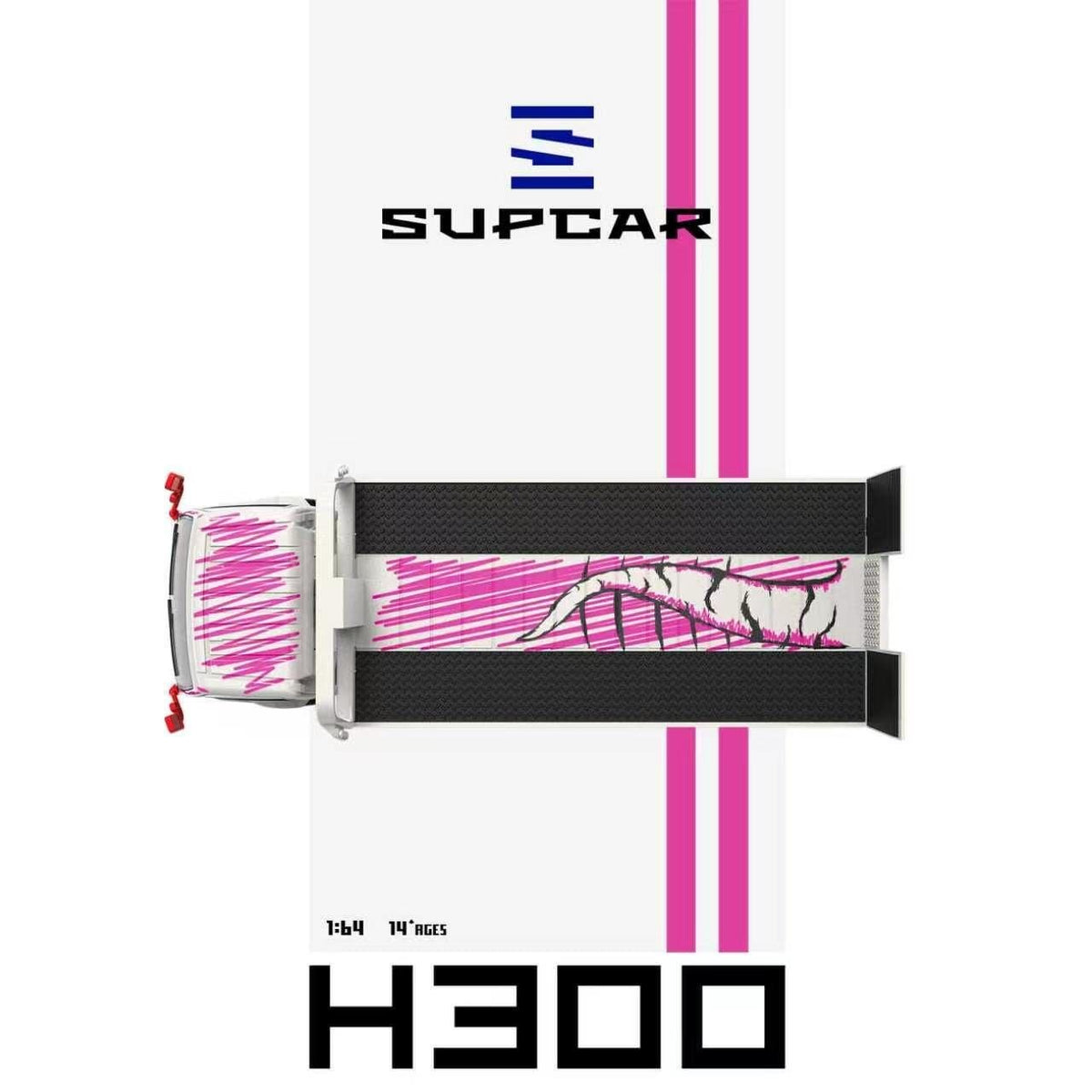 Supcar 1:64 Diecast H300 Tow Truck
White/Pink Livery