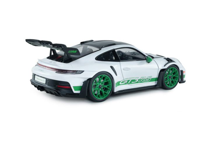 Solido 1:18 2024 Porsche 911 (992) GT3 RS tribute Carrera RS package White/Green *Damaged Packaging*