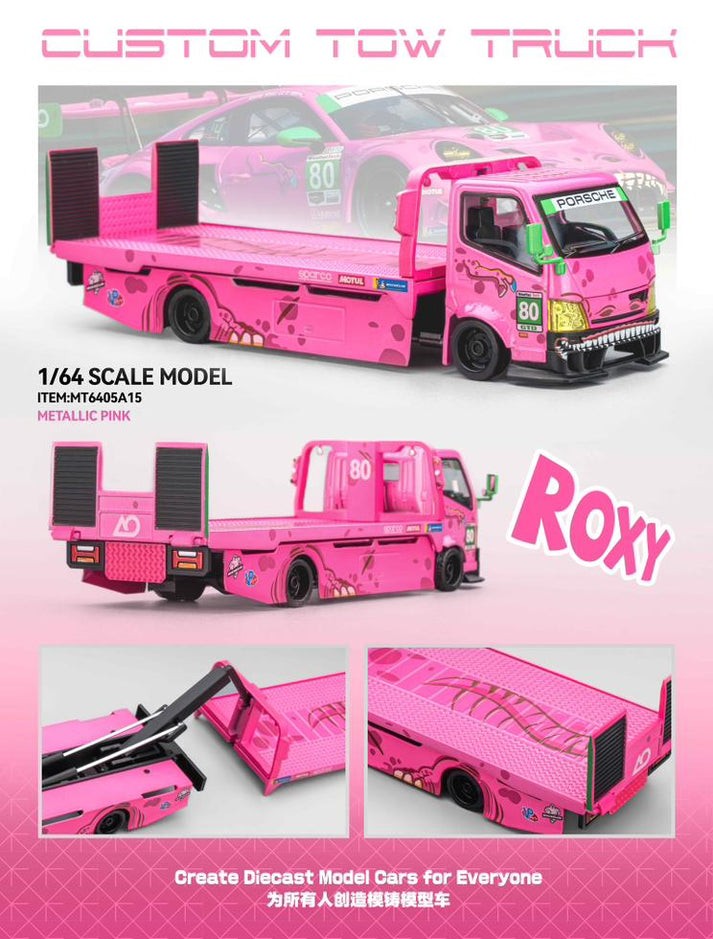 Mega Gear 1:64 300 Series Flatbed Trailer Custom Tow Truck Tyrannosaurus (Roxy)