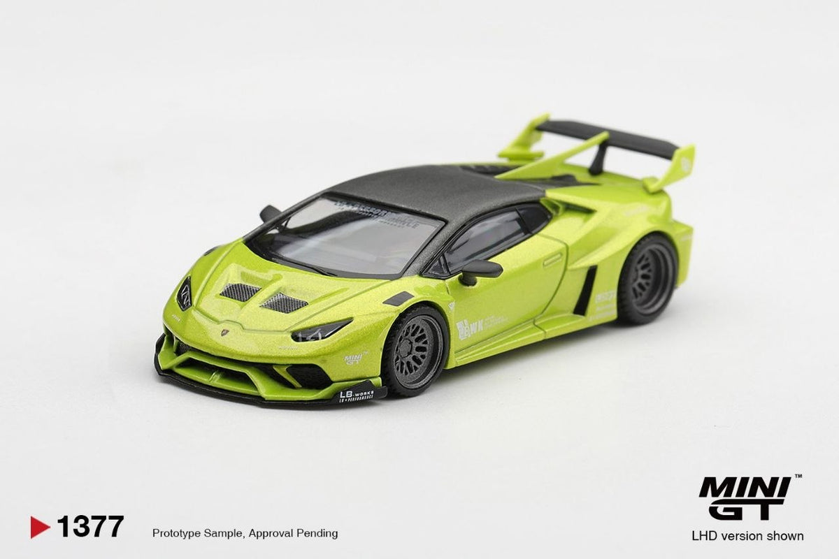 Mini GT 1:64 Lamborghini Huracán LB★WORKS Lime Metallic #1377
