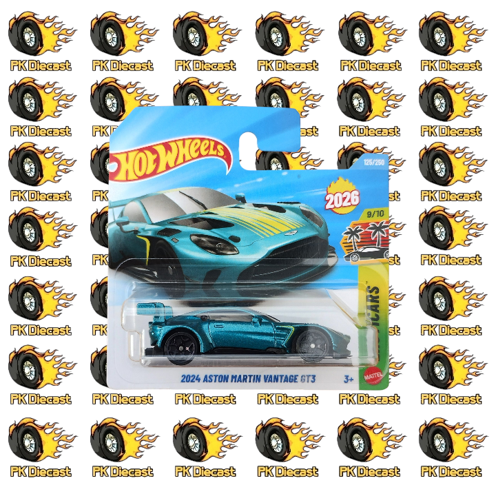Hot Wheels 1:64 Mainline 2024 Aston Martin Vantage GT3 125/250 Exoticars Short Card