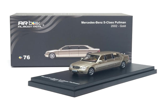 AR Box Almost Real 1:64 Mercedes S-Class S600 Pullman 2002 Gold Color (620412001)