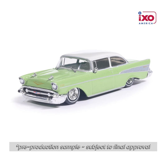 IXO America 1:64 1957 Chevrolet Bel Air Laurel Green Lowrider