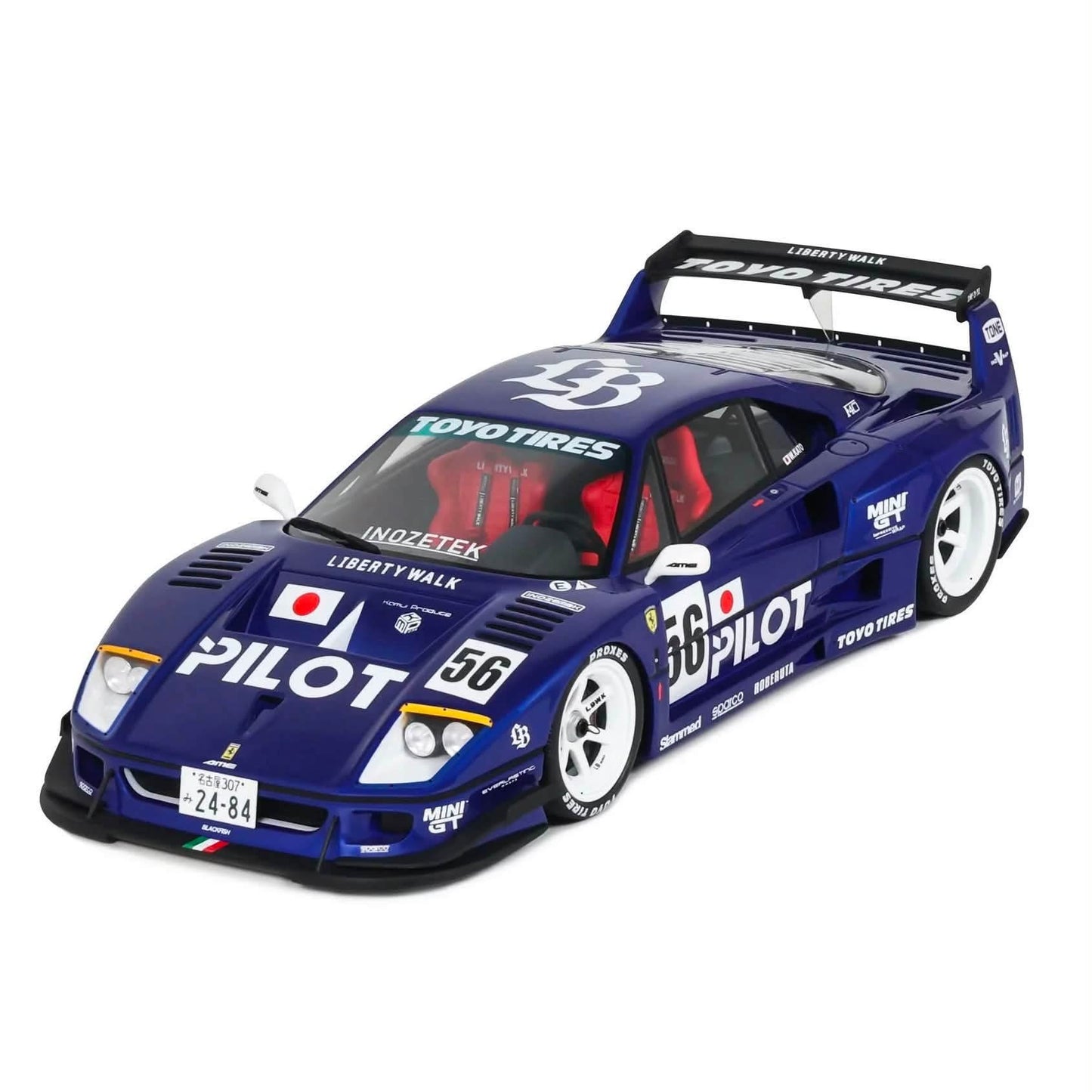 Ottomobile 1:18 Project Cars 2015 Pandem Nissan Fairlady Z & 2024 LB-Works F40 Blue Metallic*Resin Series*
