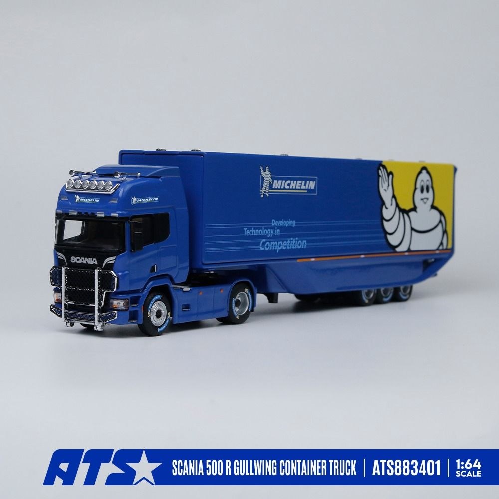 ATS 1:64 Diecast Model Scania 500 R Gullwing Container Truck
Michelin Livery (ATS883401)
