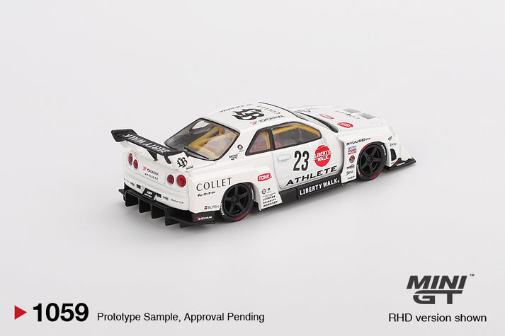 Mini GT 1:64 Nissan LB-ER34 Super Silhouette ATHLETE/COLLET #1059