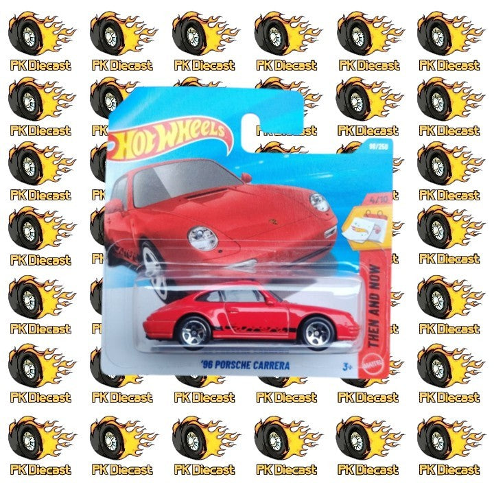 Hot Wheels 1:64 Mainline '96 Porsche Carrera Red Then and Now 98/250 Short Card