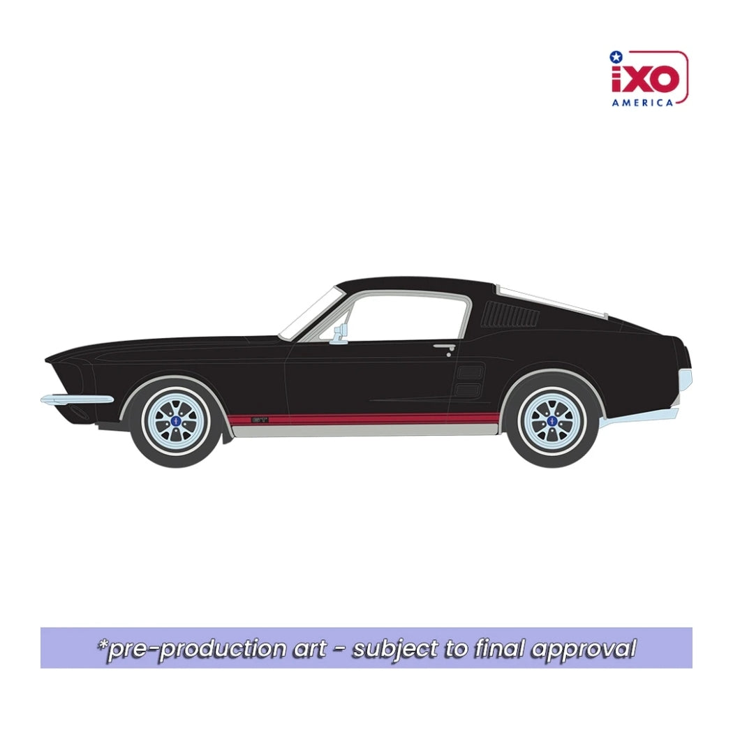 IXO America 1:64 1967 Ford Mustang GT Fastback Raven Black