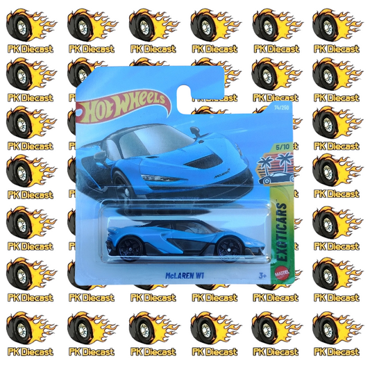 Hot Wheels 1:64 Mainline McLaren W1 74/250 Exoticars Short Card