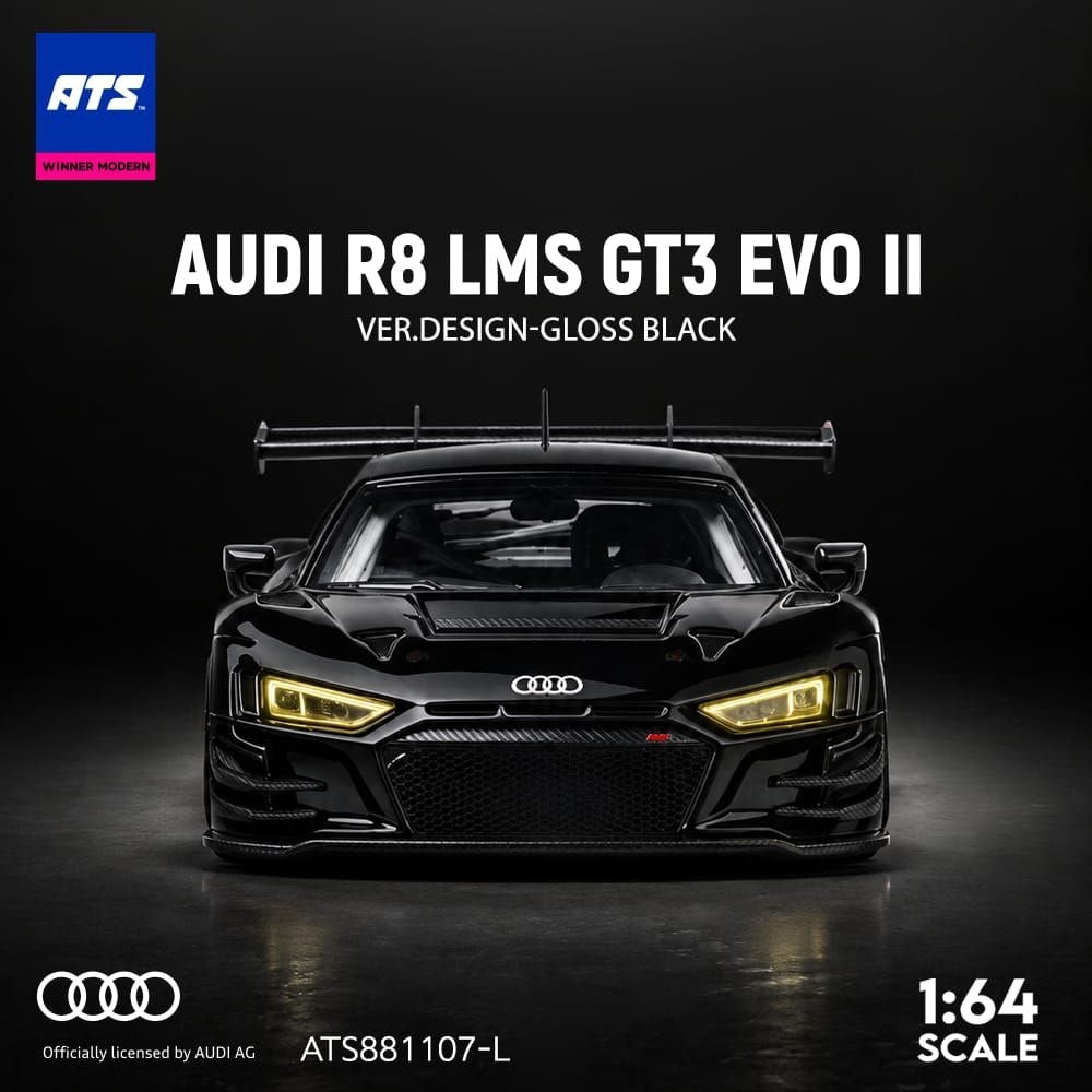 ATS x Winner Modern 1:64 Diecast Model Audi R8 LMS GT3 EVO II Design Version
