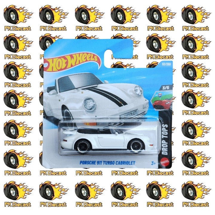 Hot Wheels 1:64 Porsche 911 Turbo Cabriolet Drop Tops 52/250 Short Card (Damaged Card)