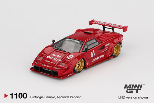 Mini GT 1:64 Lamborghini Countach LB-WORKS Red LHD #1100
