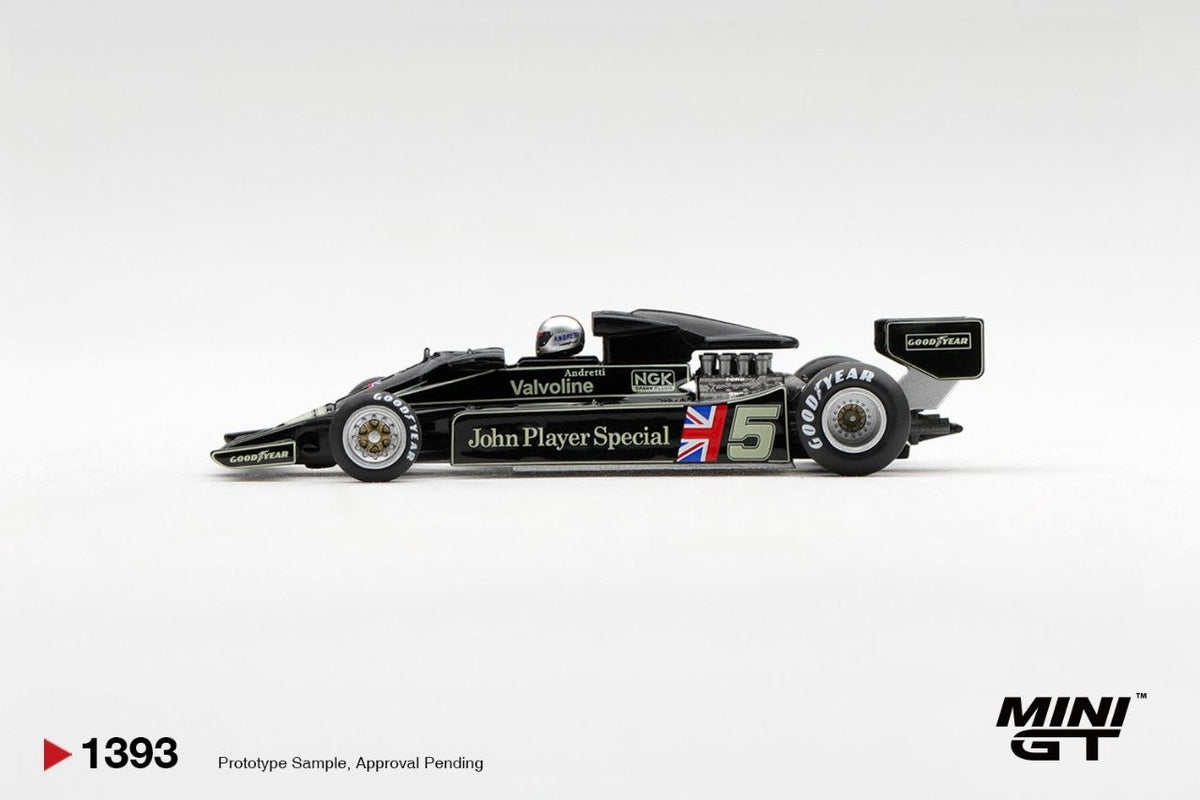 Mini GT 1:64 Lotus 78 #5 Mario Andretti 1977 US GP West Winner #1393