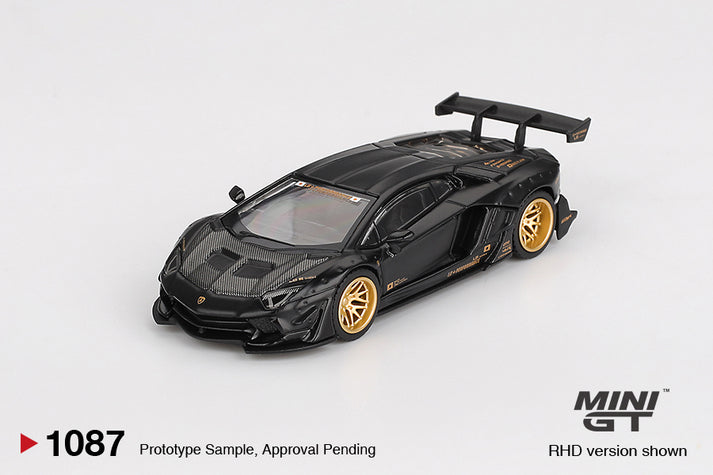 Mini GT 1:64 LB Works Lamborghini Aventador Limited Edition Matt Black #1087