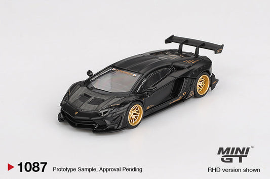 Mini GT 1:64 LB Works Lamborghini Aventador Limited Edition Matt Black #1087