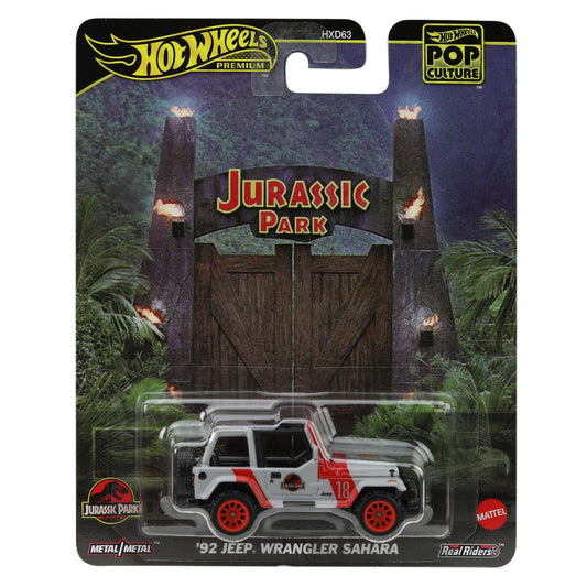 Hot Wheels 2025 '92 Jeep Wrangler Sahara Jurassic Park Pop Culture