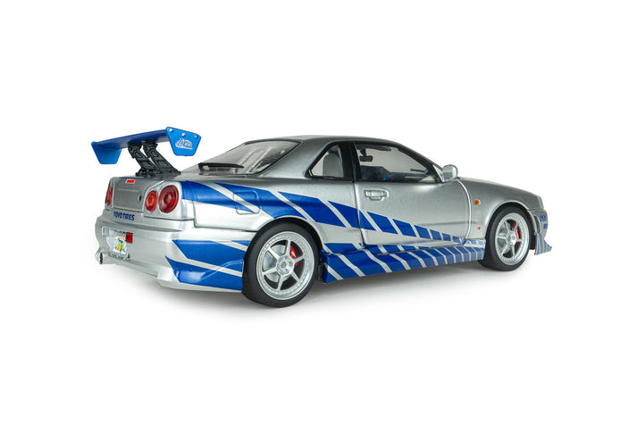 Solido 1:18 Nissan Skyline GT-R (BNR34) F&F Brian Silver/Blue