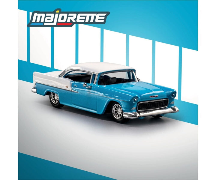 Majorette 1:64 1955 Chevrolet Bel Air Blue/White Collection Deluxe