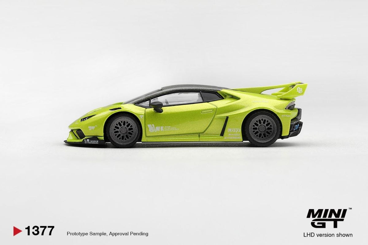 Mini GT 1:64 Lamborghini Huracán LB★WORKS Lime Metallic #1377