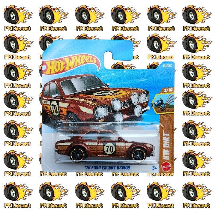 Hot Wheels 1:64 '70 Ford Escort RS1600 HW Dirt 161/250 Short Card