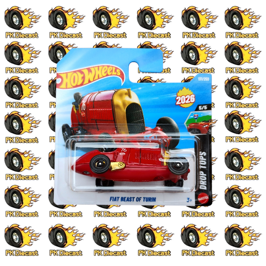 Hot Wheels 1:64 Mainline Fiat Beast of Turin 131/250 Drop Tops Short Card