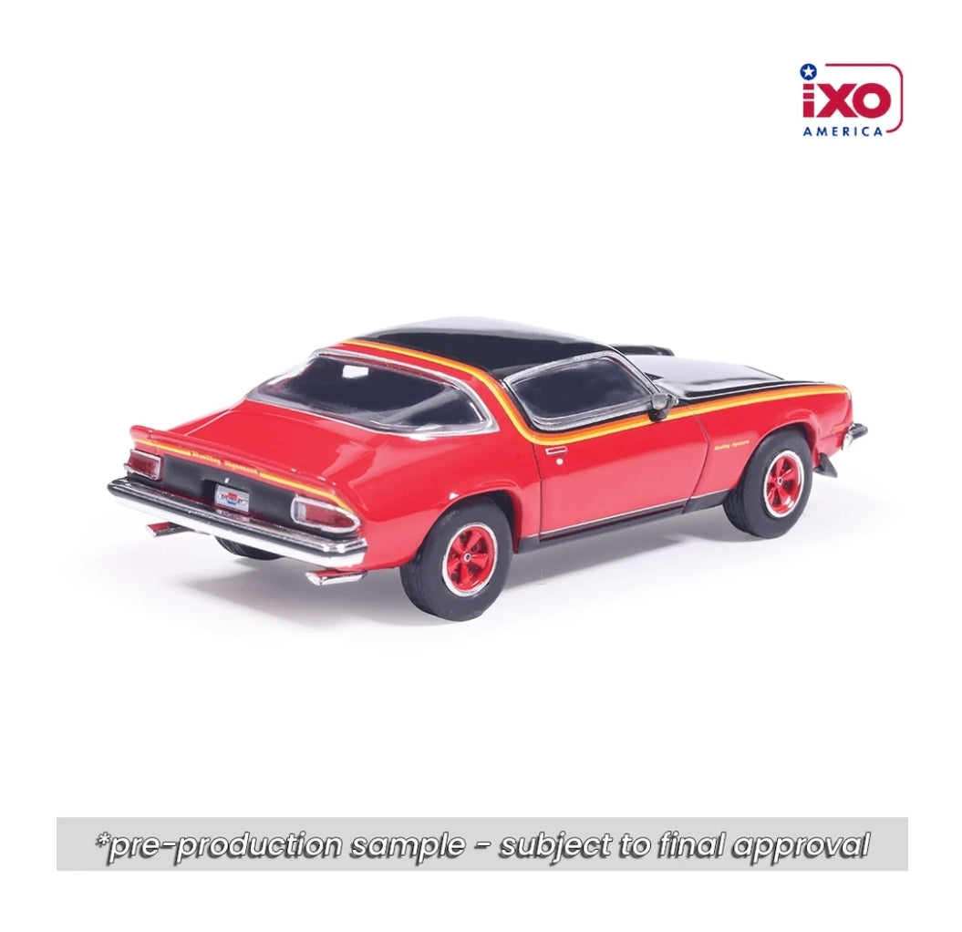 IXO America 1:64 1975 Chevrolet Camaro Rally Sport Light Red and Black