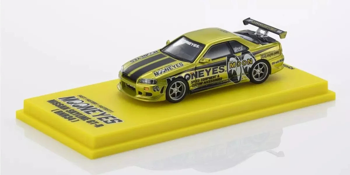 Kyosho 1:64 2026 Nissan Skyline GT-R (R34) *Mooneyes 1 with Led* KS07134LM1