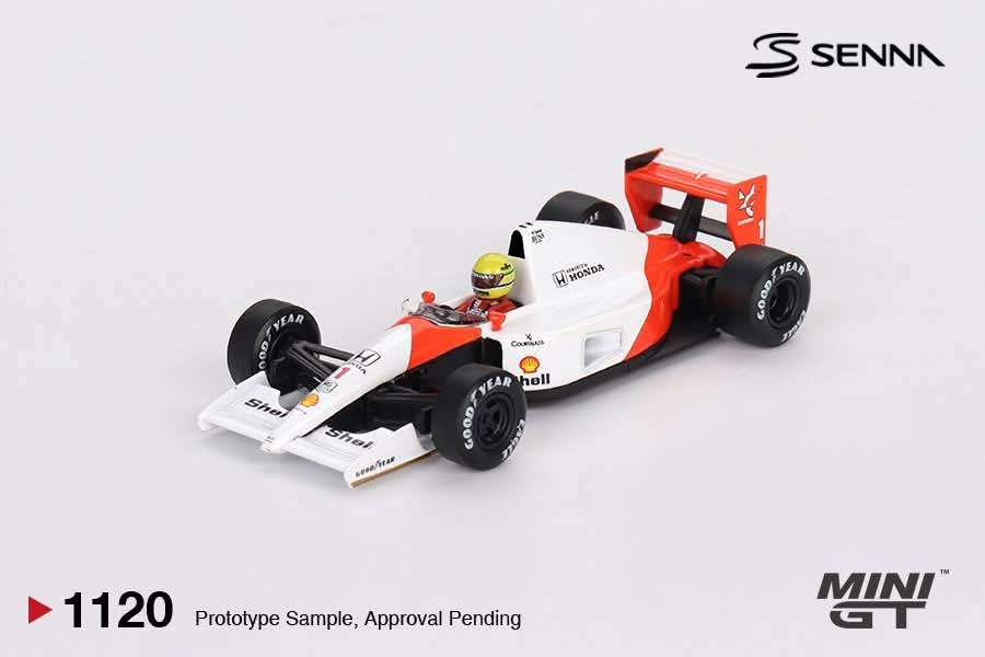 Mini GT 1:64 McLaren MP4/6 #1 1991 Japanese Grand Prix 2nd Place Ayrton Senna #1120