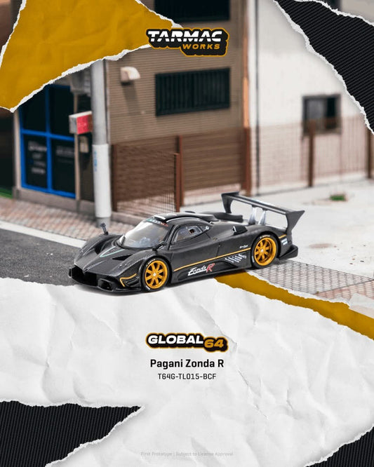 Tarmac Works 1:64 Pagani Zonda R Matte Exposed Carbon Fibre