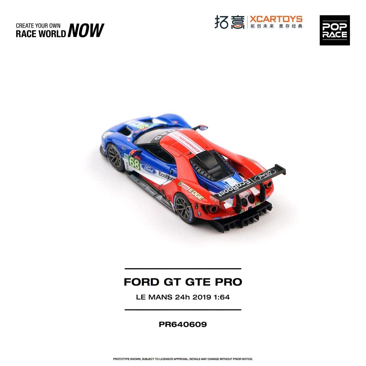 Pop Race 1:64 FORD GT GTE PRO LE MANS 24H 2019 #0609