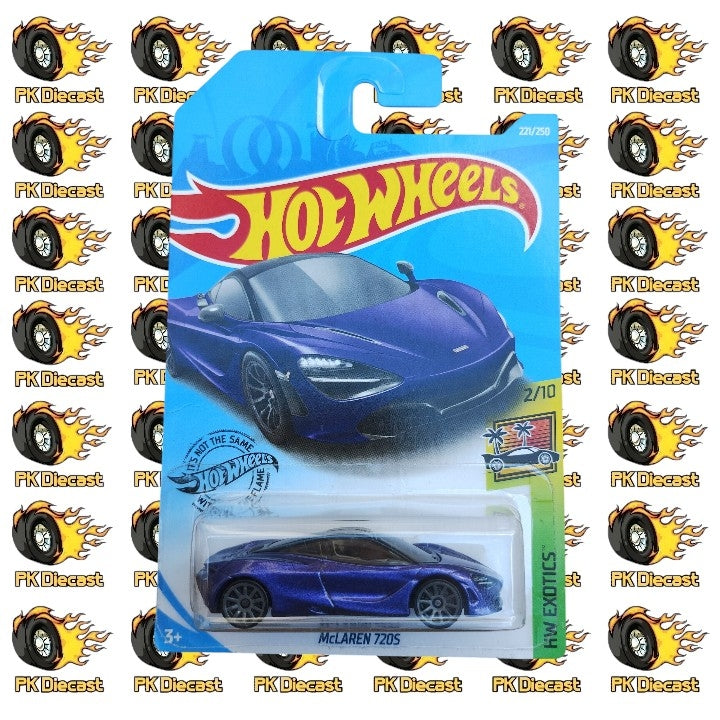 Hot Wheels 1:64 2018 Mainline McLaren 720S HW Exotics 221/250 Long Card