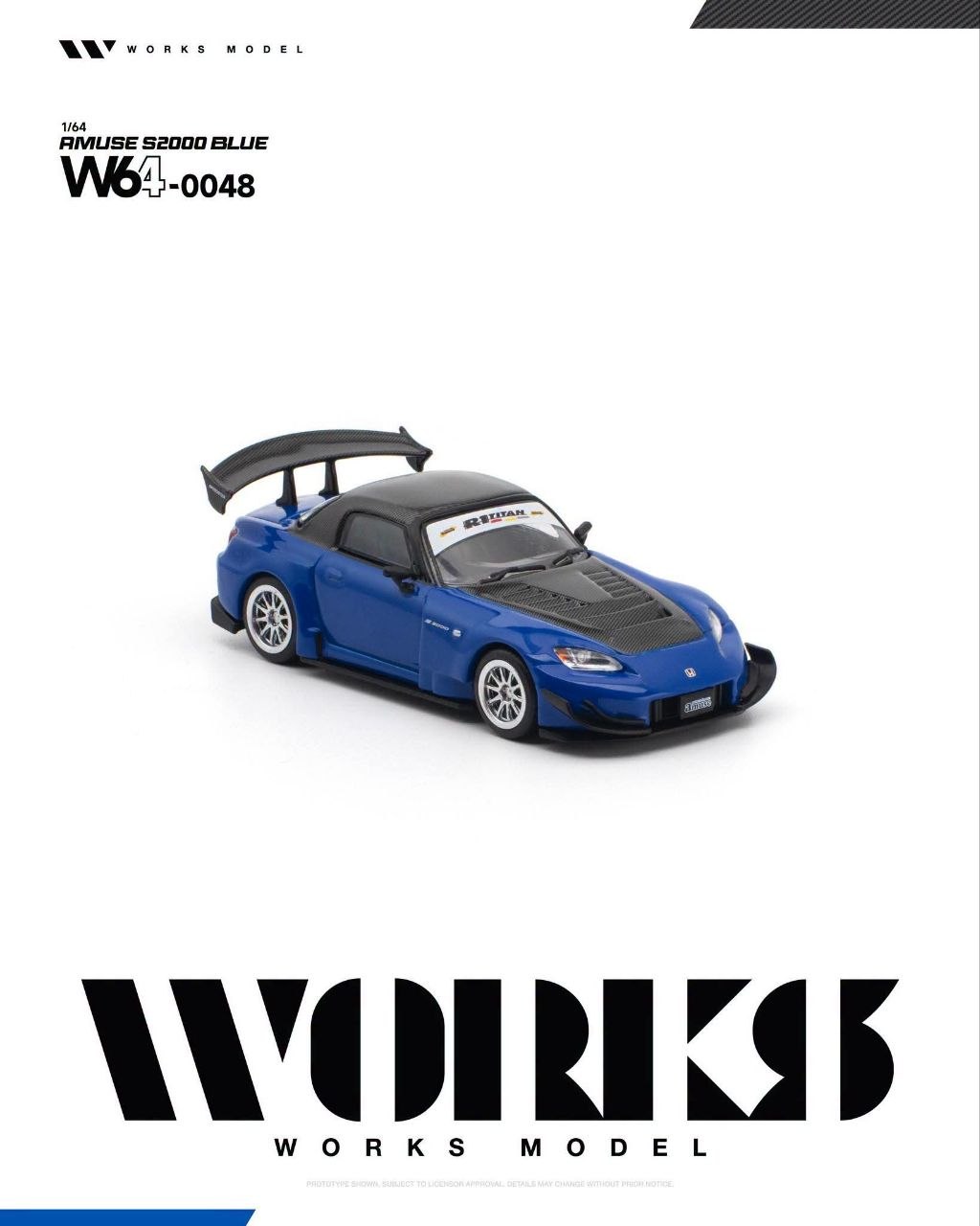 Works Model 1:64 Amuse S2000 GT1 Turbo Blue