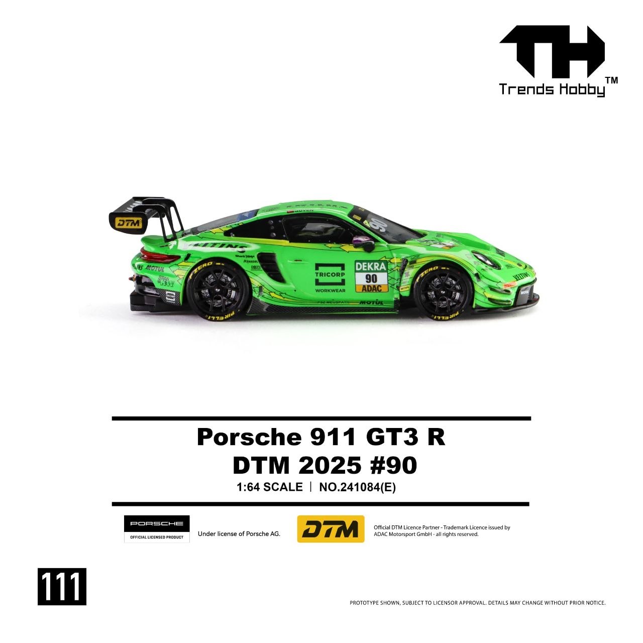 Trends Hobby 1:64 Porsche 911 GT3 R DTM 2025 #90 Green