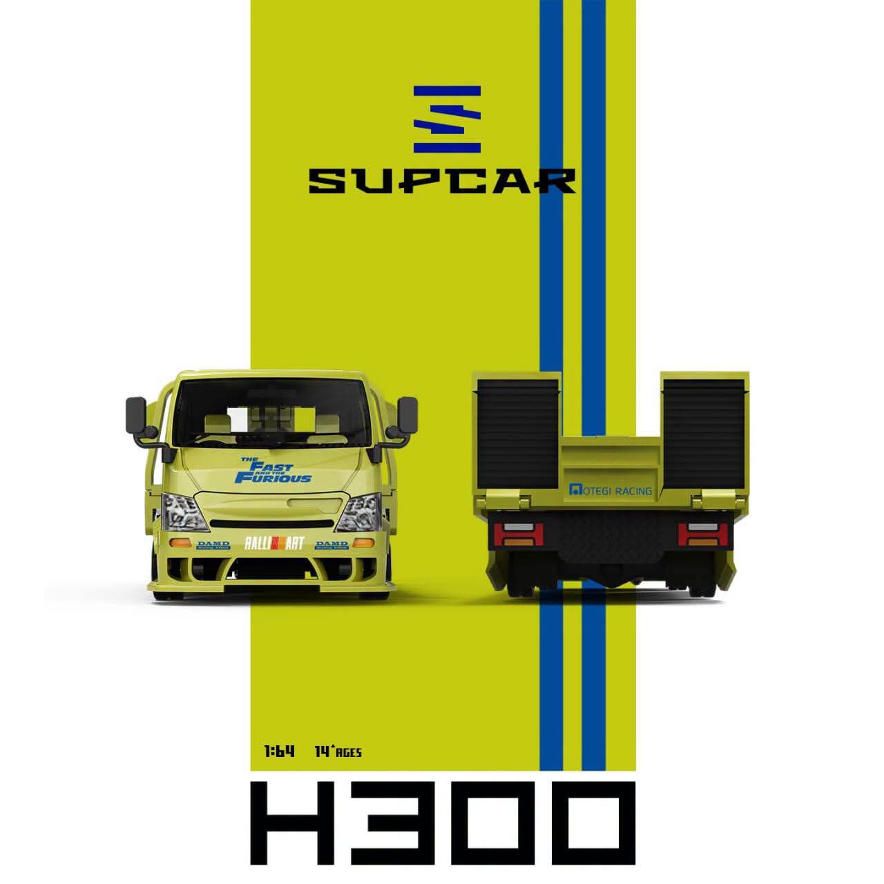 Supcar 1:64 Diecast H300 Tow Truck F&F Green Livery