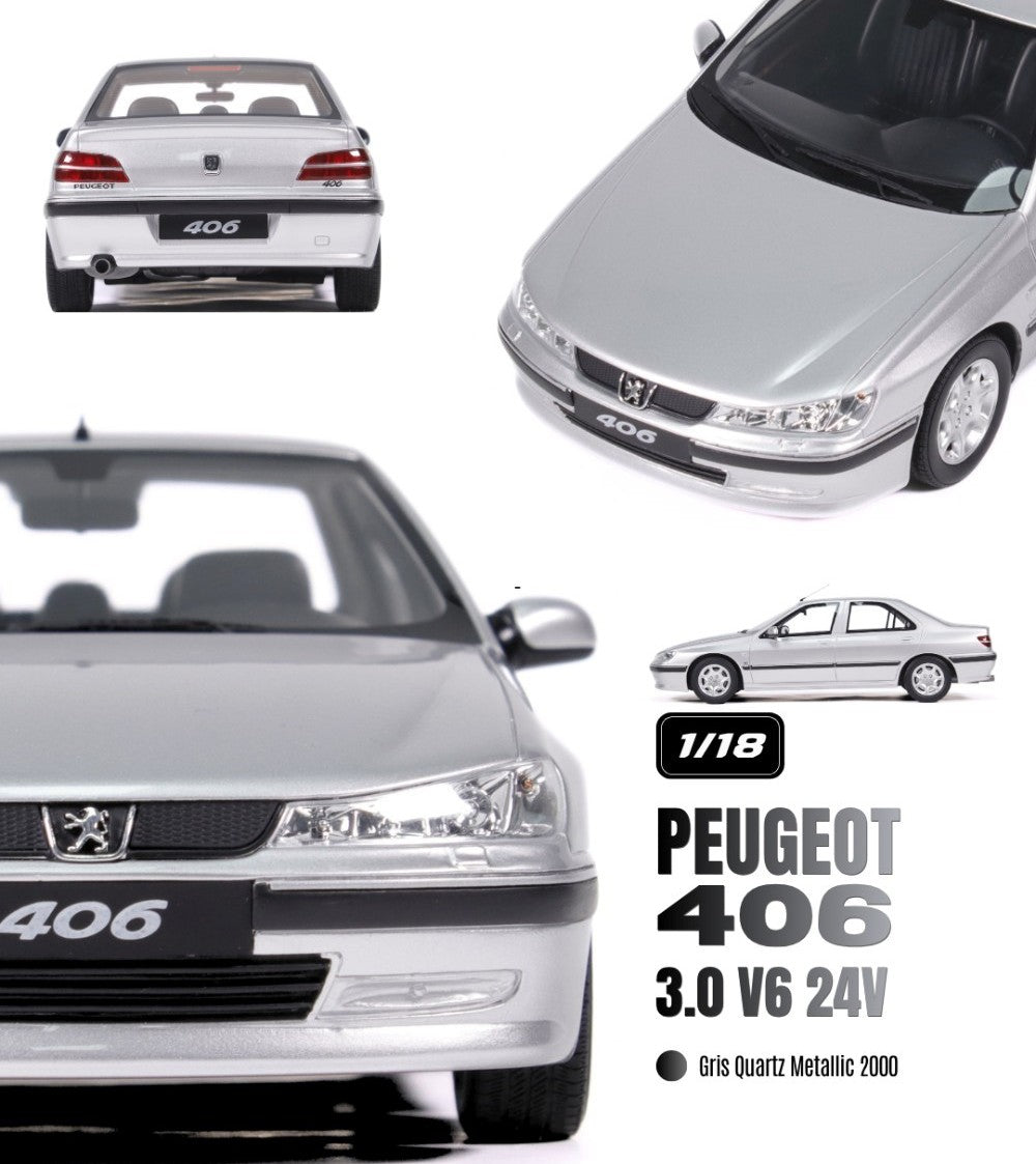 Ottomobile 1:18 2000 Peugeot 406 3.0 V6 24V *Resin series* Gris Quartz Metallic