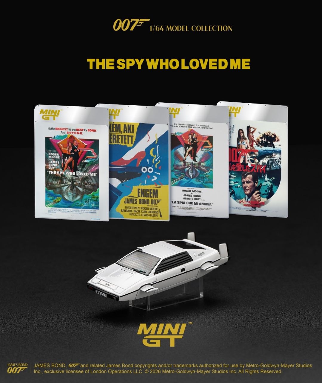 Mini GT 1:64 920-007E Lotus Esprit S1 “The Spy Who Loved Me” Submarine