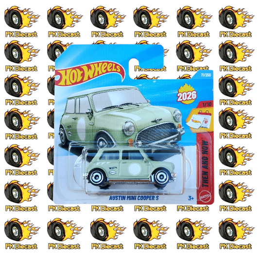 Hot Wheels 1:64 2026 Austin Mini Cooper S - Then and Now - 71/250 Short Card