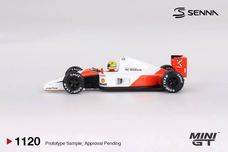 Mini GT 1:64 McLaren MP4/6 #1 1991 Japanese Grand Prix 2nd Place Ayrton Senna #1120