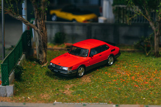 Tarmac Works 1:64 Saab 900 Turbo Red with Tarmac Cards - GLOBAL64