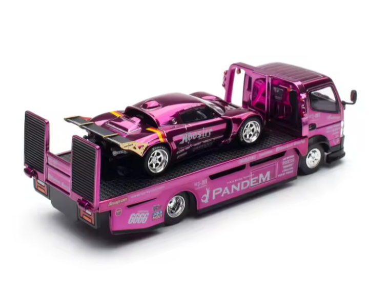 Pop Race XCARTOYS HEC 2026 Pandem Fuso-300 Tow Truck & Pandem Lotus Elise